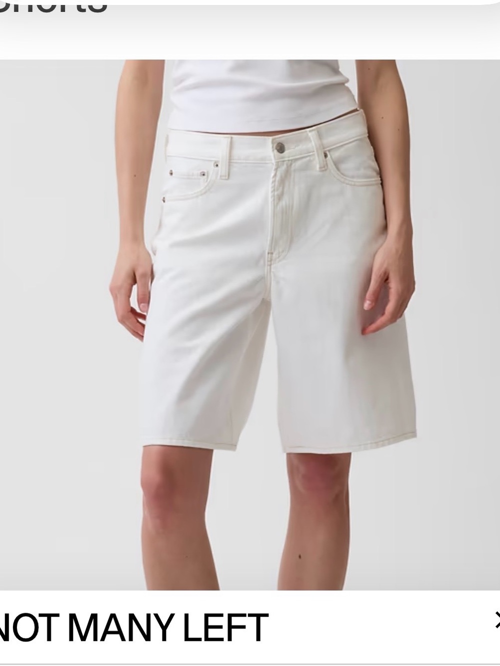 GAP White Denim Bermuda Shorts